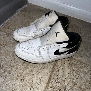 Air Jordan’s Men's White and Black Sneakers
